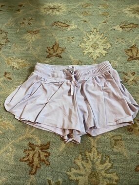 Light Lavender Women’s Athletic Shorts with Drawstring
